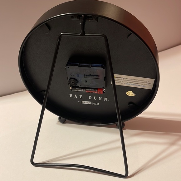 Rae Dunn Desk Clock 8" DIA., working, keeps good time. - Picture 2 of 5